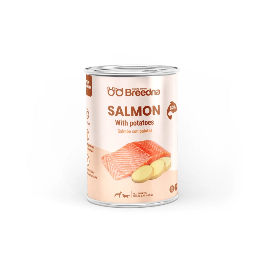 PACK OF CANS Salmon 【Wet Dog Food】 Breedna
