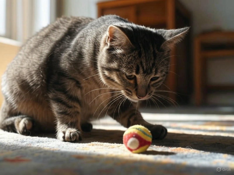 Gato jugando en casa