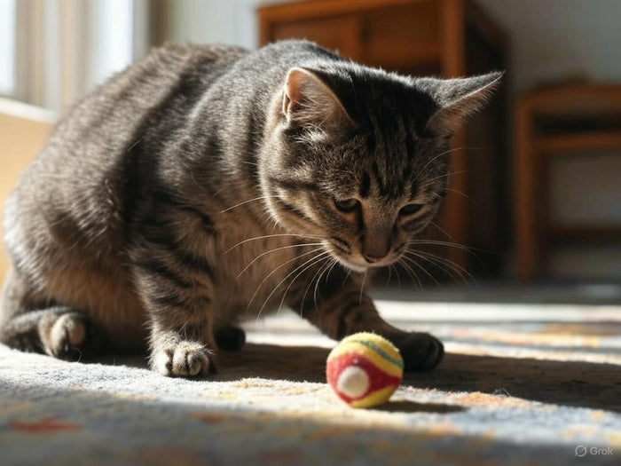 Gato jugando en casa